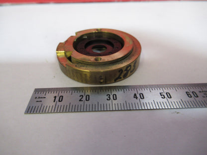 LEICA DMRB MOUNTED IRIS DIAPHRAGM MICROSCOPE PART OPTICS AS PICTURED #G4-A-119