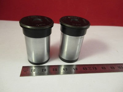 Pair Carl Zeiss AG Germany C8X Ocular Eyepiece Microscope Part Optics