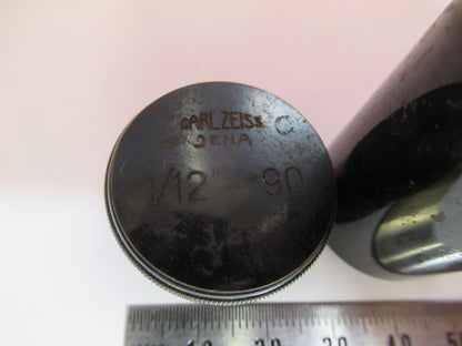 ANTIQUE BRASS EMPTY OBJECTIVE CAN ZEISS MICROSCOPE PART AS PICTURED F8-A-52