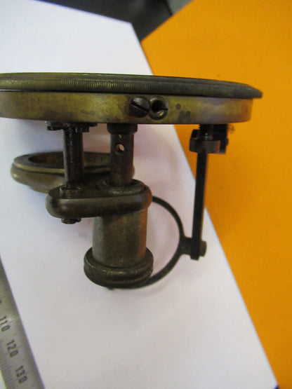 ANTIQUE REICHERT AUSTRIA STAGE POL HOLDER MICROSCOPE PART AS PICTURED Y4-A-115