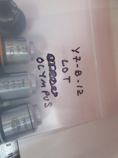 Lot Objectives Lenses Olympus Japan Optics Microscope Part
