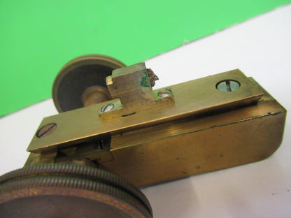 ANTIQUE BRASS STAGE KNOBS BAUSCH LOMB MICROSCOPE PART AS PICTURED X3-B-08