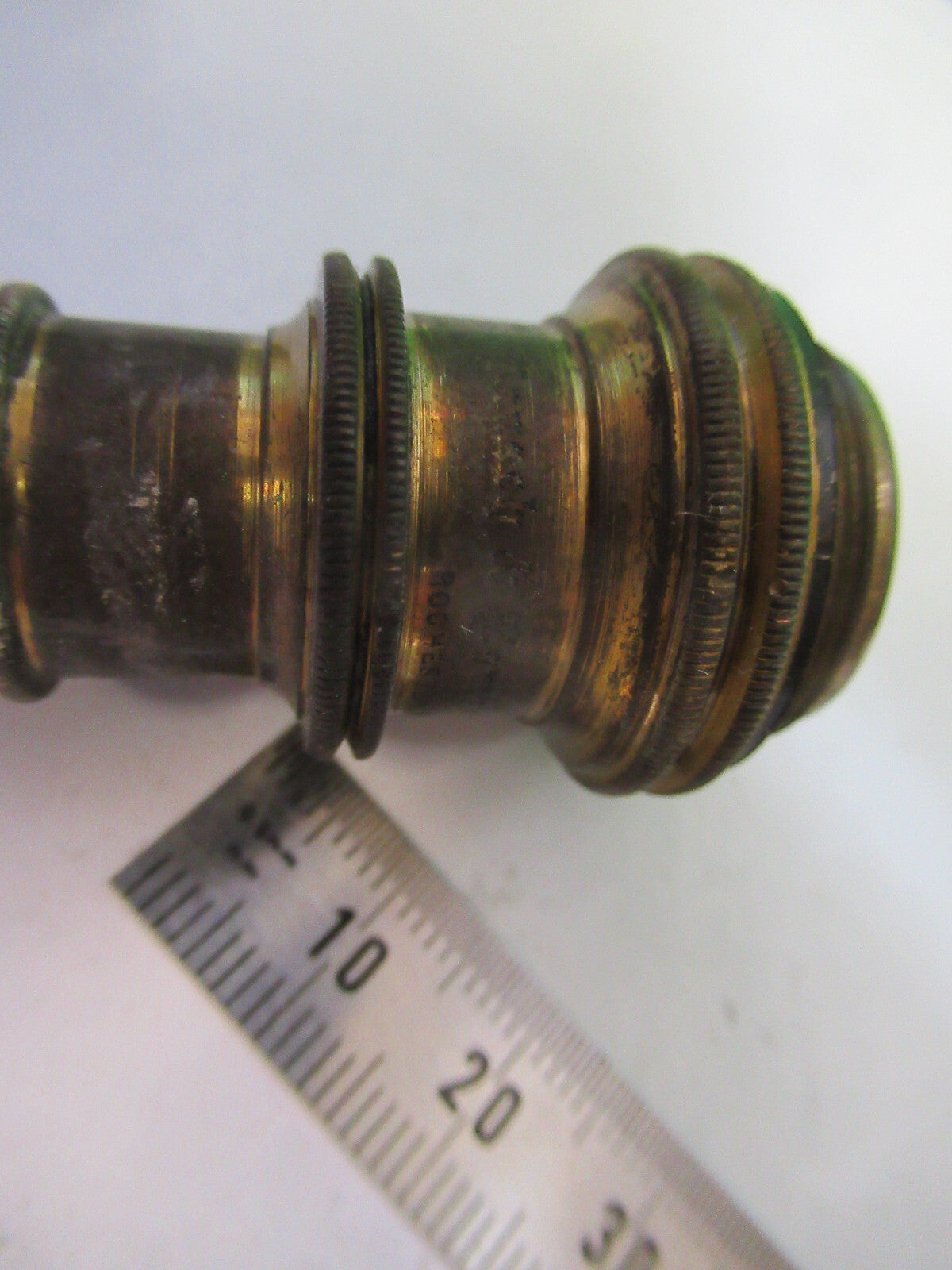 ANTIQUE BAUSCH LOMB BRASS OBJECTIVE 4mm MICROSCOPE PART AS PICTURED #R9-B-17