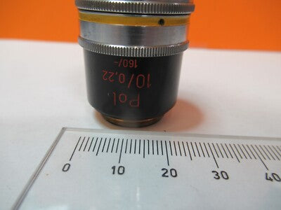 CARL ZEISS GERMANY OBJECTIVE POL 10X /160 MICROSCOPE PART AS PICTURED &3K-A-36