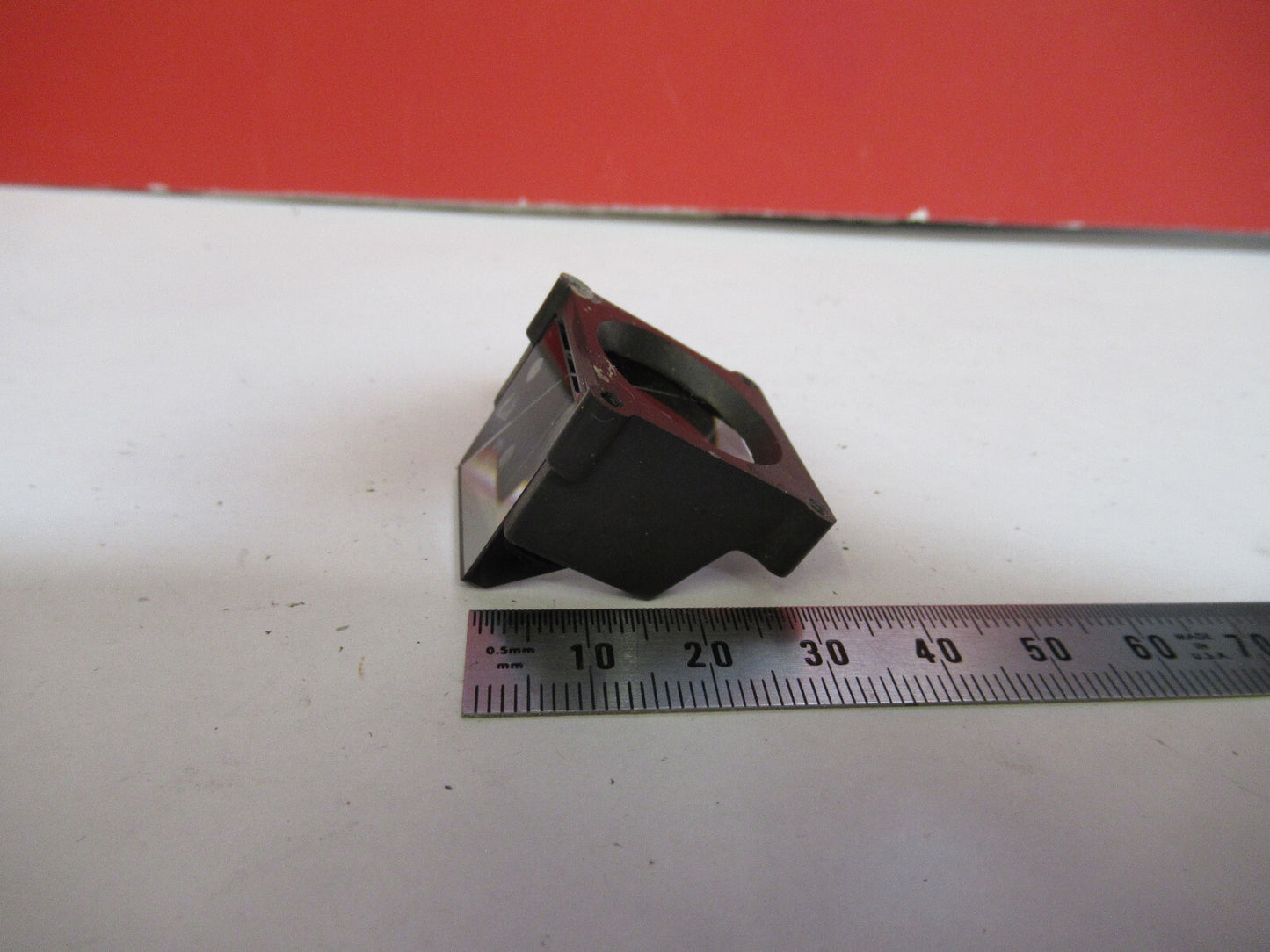 MEIJI JAPAN MOUNTED GLASS PRISM MICROSCOPE PART AS PICTURED X8-B-40
