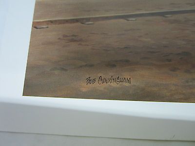 VINTAGE GENERAL DYNAMICS POSTER 1990 CUNNINGHAM 17 ZOLL VORDER- UND RÜCKSEITE BEDRUCKT