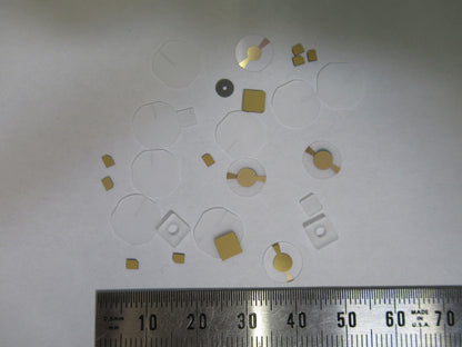 Lot Blanks Piezoelectric Quartz Crystal X-y-cut Gold Coated Piezo Sensor