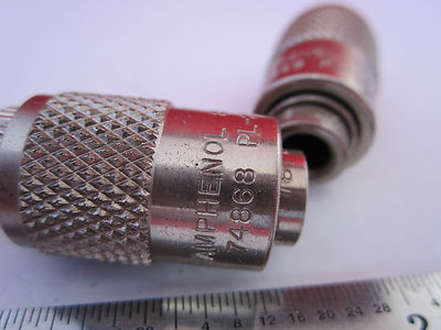 LOT 2 ea amphenol pl-259 to microphone jack RF MICROWAVE OR DMM TESTER BIN #7C