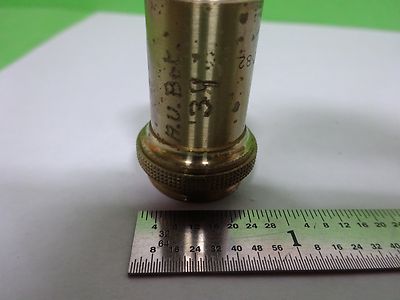 Microscope Part Vintage Objective Baker London 1/6 Optics