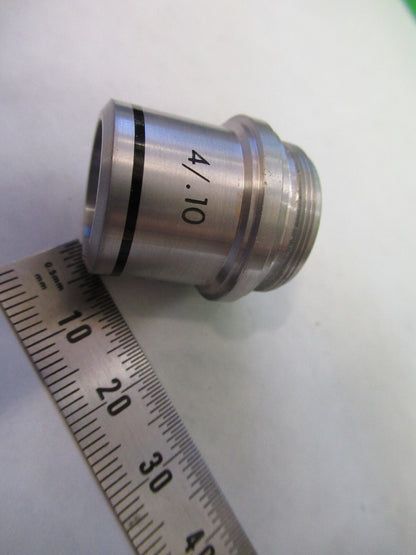 REICHERT 4X OBJECTIVE INFINITY OPTICS LENS MICROSCOPE PART AS PICTURED S1-B-47