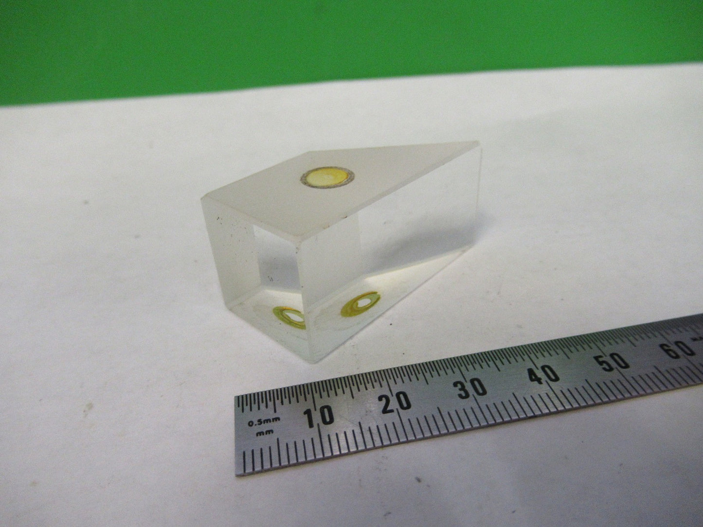 BAUSCH LOMB GLASS PRISM OPTICS MICROSCOPE PART AS PICTURED T2-A-63
