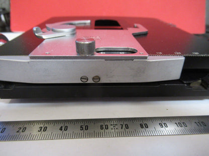 WILD HEERBRUGG SWISS M20 STAGE TABLE MICROMETER MICROSCOPE PART AS PIC 8C-FT-53