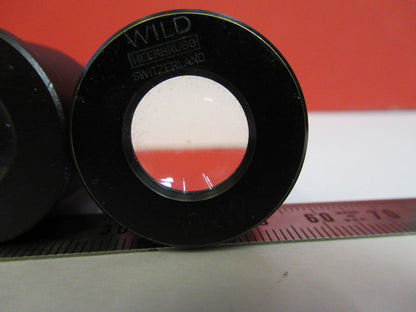 PAIR MICROSCOPE PART WILD HEERBRUGG SWISS EYEPIECE 10xW OPTICS AS PICTUR Y7-B-11