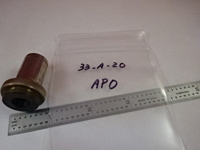 VINTAGE APOCHROMAT ZEISS OBJECTIVE 90X HI OPTICS MICROSCOPE PART AS IS &33-A-20