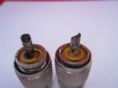 LOT 2 ea amphenol pl-259 to microphone jack RF MICROWAVE OR DMM TESTER BIN #7C