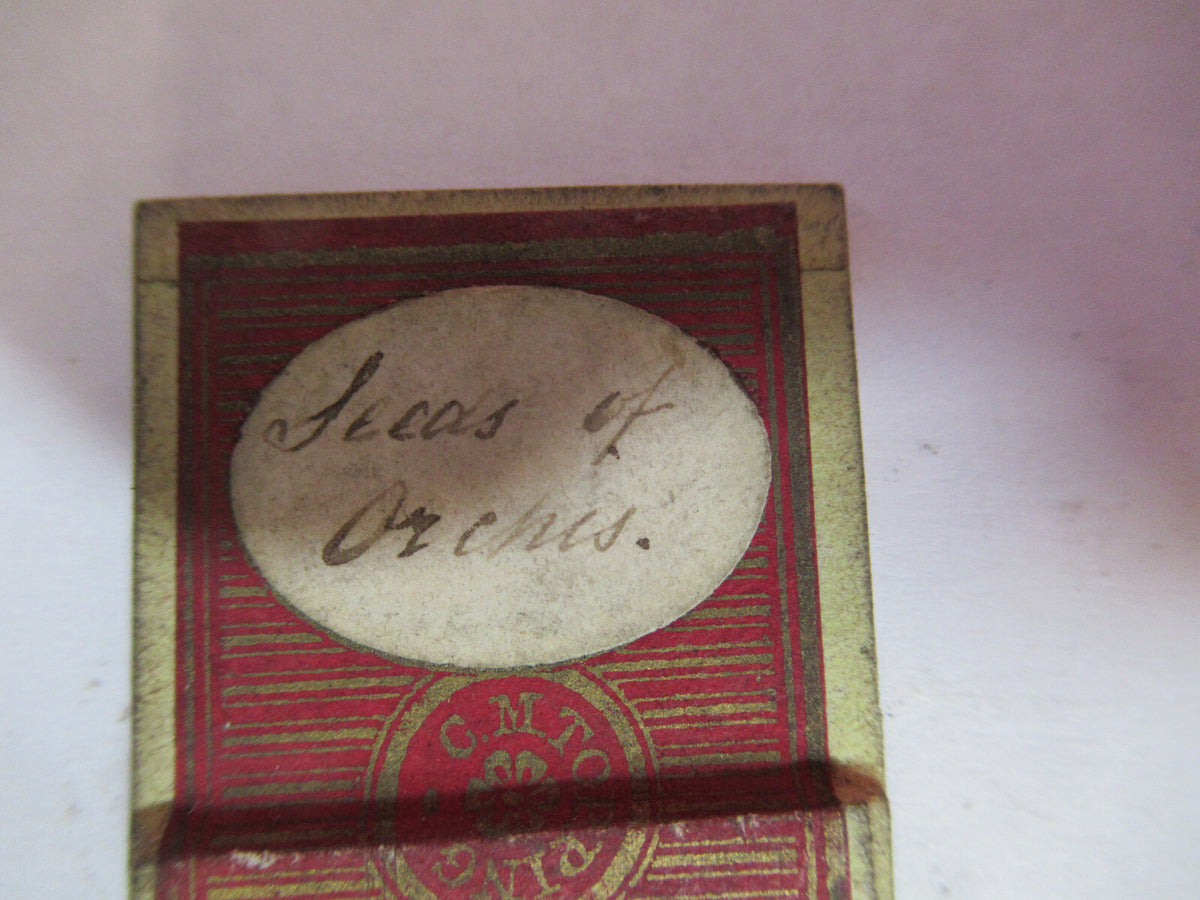 ANTIQUE VICTORIAN PREPARED SLIDE LONDON MICROSCOPE PART AS PICTURED 11-DT-C