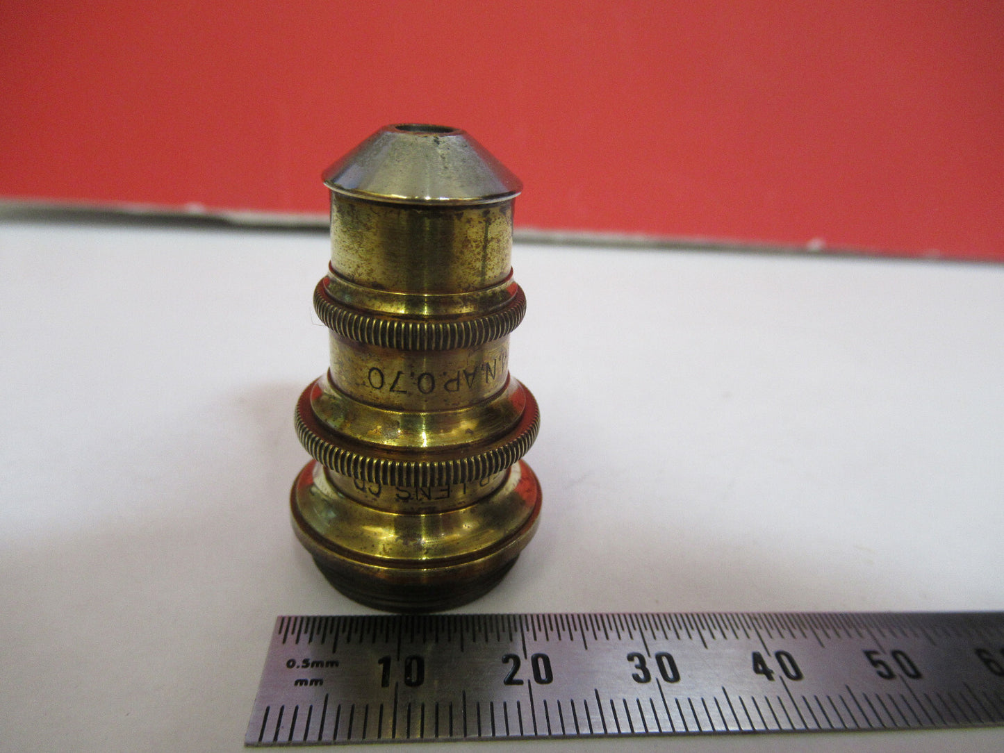Brass Objective Antique Spencer Lens Co. American Optical Co. Microscope