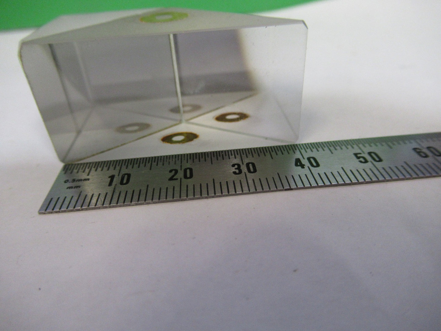 ANTIQUE BAUSCH LOMB GLASS PRISM OPTICS MICROSCOPE PART AS PICTURED  V3-A-55