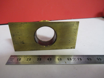 ANTIQUE BRASS COMPRESSORIUM STAGE LONDON MICROSCOPE PART AS PICTURED F8-A-45