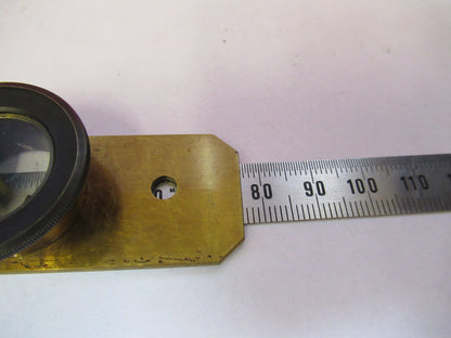 ANTIQUE BRASS COMPRESSORIUM STAGE LONDON MICROSCOPE PART AS PICTURED F8-A-24