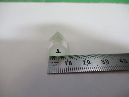 OPTICAL BK7 GLASS PRISM  MIL SPEC OPTICS MICROSCOPE PART AS PICTURED 80-B-02