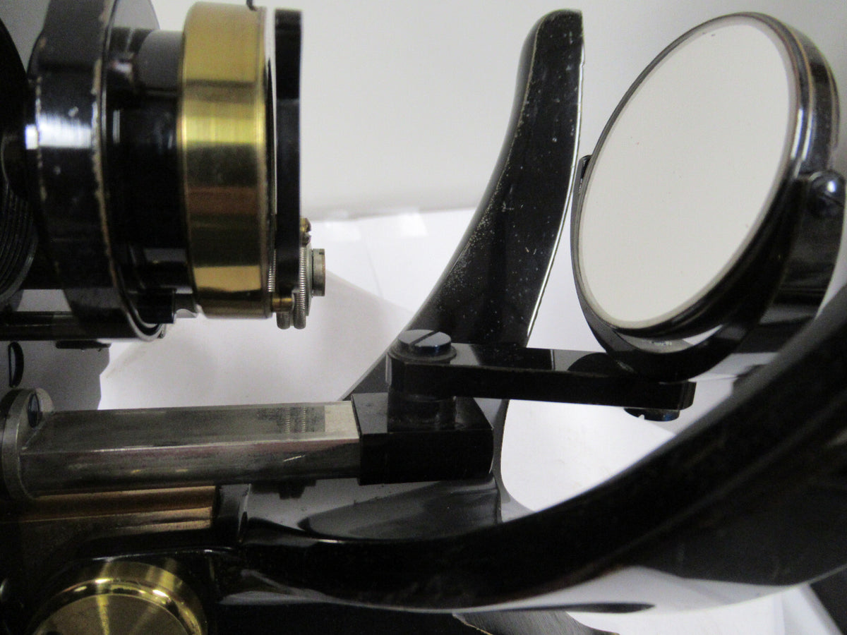 ANTIQUE RARE GERMAN BRASS MICROSCOPE ERNST LEITZ as shown OPTICS #LOBBY