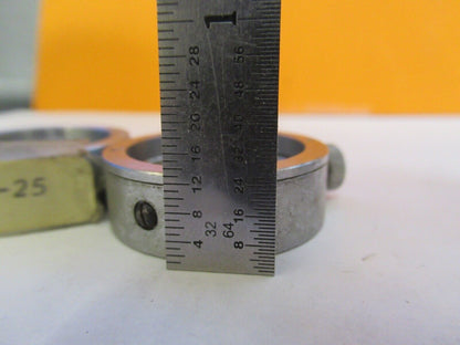 LOT KLEMMRINGE UNBEKANNTER HERSTELLER MIKROSKOP TEIL ABGEBILDET &amp;FT-1-A-23
