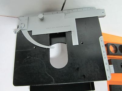 Microscope Dialux Ernst Leitz Wetzlar Germany Stage Micrometer Table Optics