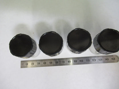 LEITZ LOT EMPTY PLASTIC OBJECTIVE CANISTER MICROSCOPE PART AS PICTURED X4-A-48