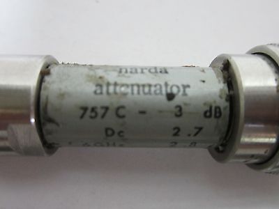 NARDA ATTENUATOR 757C 2.9 dB RF MICROWAVE FREQUENCY GHz  BIN#1E-P-14
