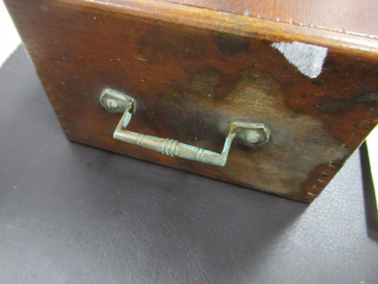 ANTIQUE WOOD CABINET EMPTY TIGHE MICHIGAN MICROSCOPE PART ta-5