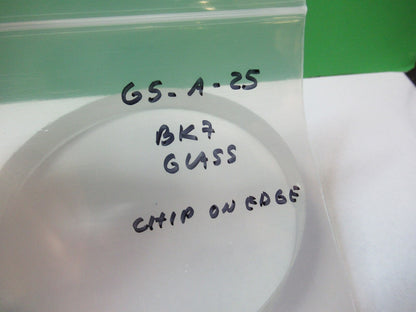 OPTICAL LARGE LENS BK7 GLASS [chipped] OPTICS AS PICTURED G5-A-25