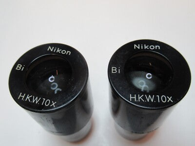 Lot 2 Ea Nikon Japan HKW10X Bi Eyepiece Optics Microscope