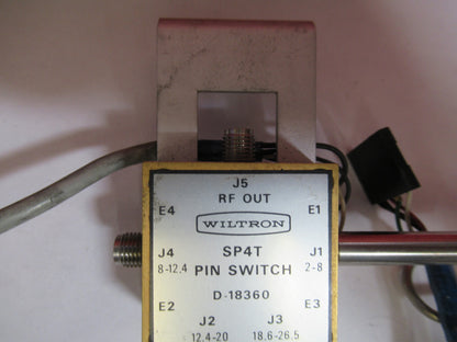 WILTRON D-18360  SP4T PIN SWITCH MICROWAVE RF FREQUENCY GHz AS PICTURED T7-A-44