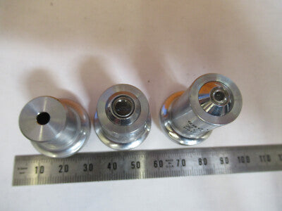UNITRON JAPAN LOT OBJECTIVE 3  LENSES MICROSCOPE PART AS PICTURED 4B-FT-03