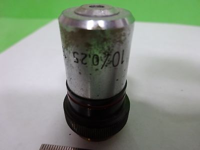 FOR PARTS MICROSCOPE PART OBJECTIVE 10X [dirty] OPTICS AS IS BIN#Y6-E-11