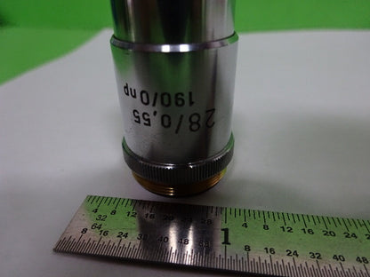 MICROSCOPE PART REICHERT AUSTRIA OBJECTIVE 28X OPTICS AS IS #AI-46