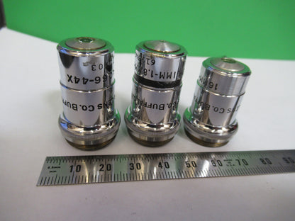 Lot Spencer Lens Co. Objective 10X 44X 95X Microscope Part Optics American Optical Co