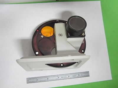 MICROSCOPE PART POLYVAR LEICA REICHERT FILTER WHEEL OPTICS AS IS BIN#P2-04