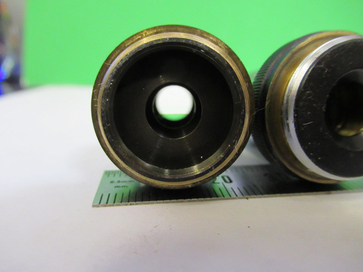 LOT 2 EA WILD M20 M11 OBJECTIVE 10X 40X MICROSCOPE PART AS PICTURED X6-A-113