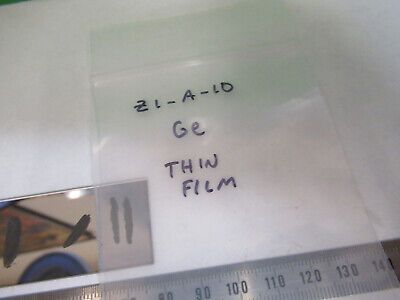 GLASS SLIDE COATED GERMANIUM THIN FILM 9,000 ANGSTROMS  AS PICTURED Z1-A-10
