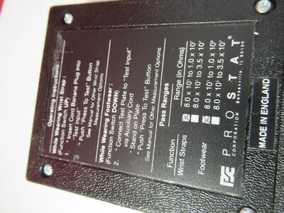 ESD TESTER PMT-872A WRIST STRAP FOOTWEAR CHECKER STATIC AS PICTURED &8-B-43