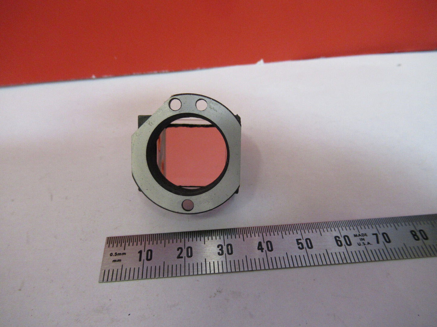 ANTIQUE BAUSCH LOMB OPTICS GLASS PRISM MICROSCOPE PART AS PICTURED S4-B-110