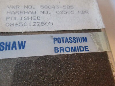 HARSHAW IR INFRARED KBr OPTICAL POTASSIUM BROMIDE OPTICS AS PICTURED &9-FT-47