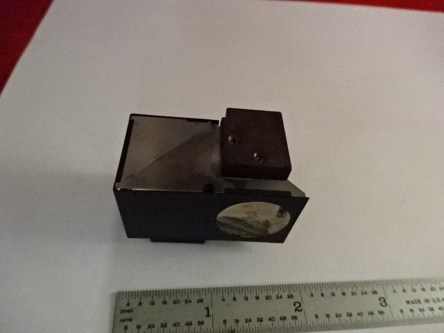 GLASS PRISM OLYMPUS JAPAN HEAD OPTICS MICROSCOPE PART AS IS &2-A-08