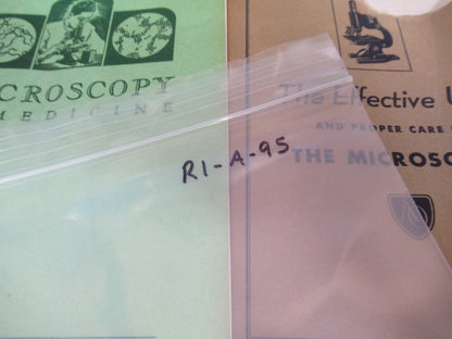 AO SPENCER 1930's BOOKLETS ANTIQUE MICROSCOPE PART AS PICTURED #R1-A-95
