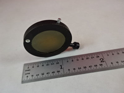 MICROSCOPE PART POLARIZER MOUNTED [burnt center] OPTICS AS IS BIN#P1-C-12