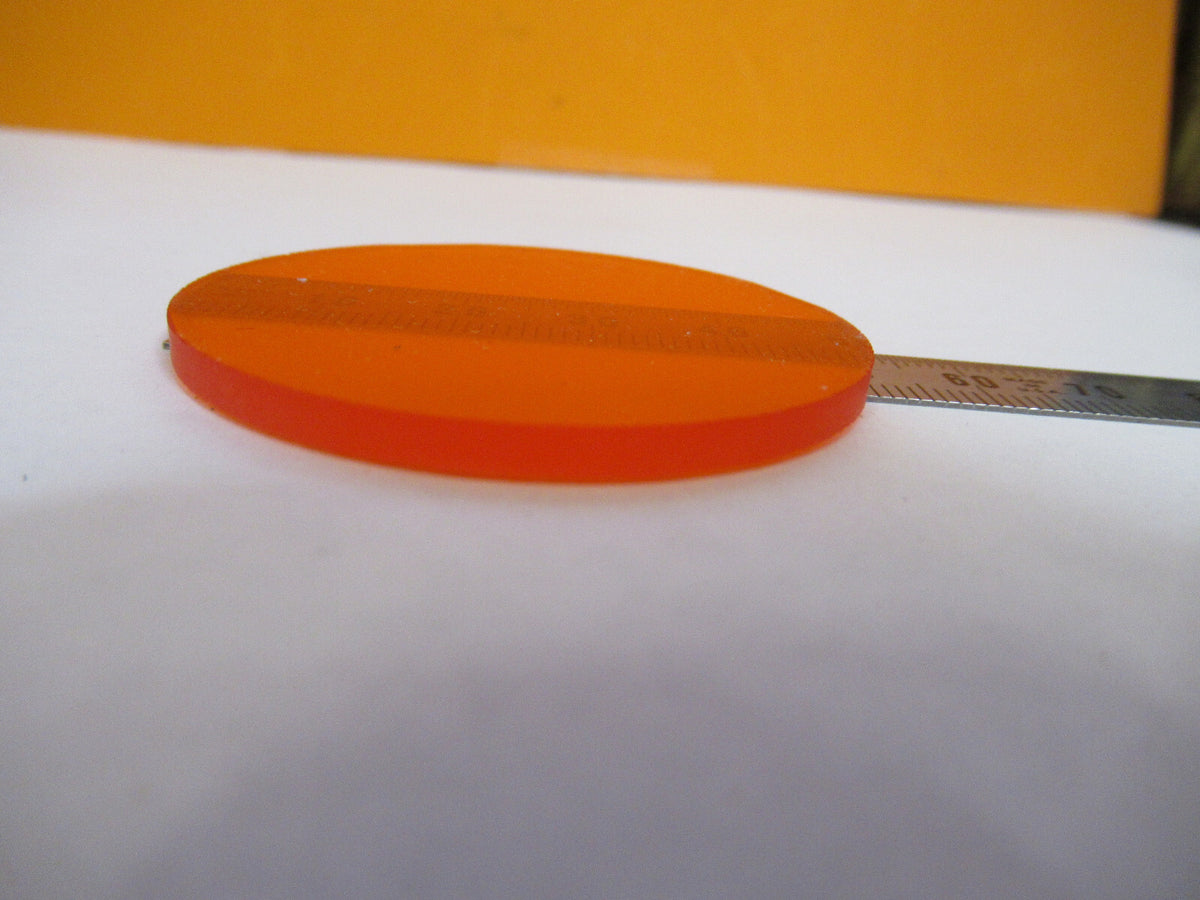 OPTICAL ex-NASA COATED ORANGE FILTER LENS PRO LASER OPTICS AS PICTURED Y1-A-24