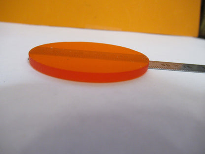 OPTICAL ex-NASA COATED ORANGE FILTER LENS PRO LASER OPTICS AS PICTURED Y1-A-24