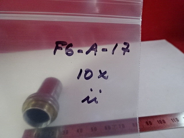 LEITZ GERMANY VINTAGE OBJECTIVE 10X /170 OPTICS MICROSCOPE PART #F6-A-17